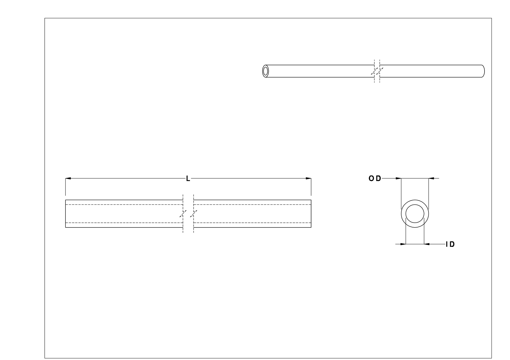 FADIKFH Espigas y tubos sin rosca de aluminio de pared estándar cad drawing