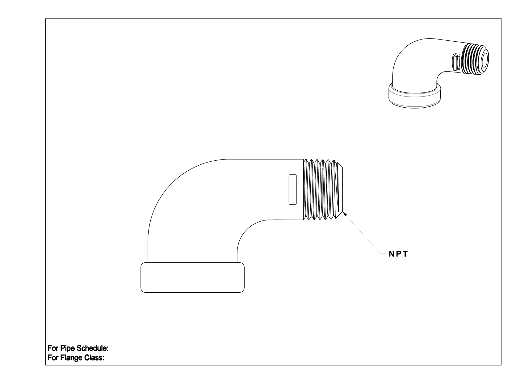 FCIHNBF Low-Pressure Galvanized Iron and Steel Threaded Pipe Fittings with Sealant cad drawing