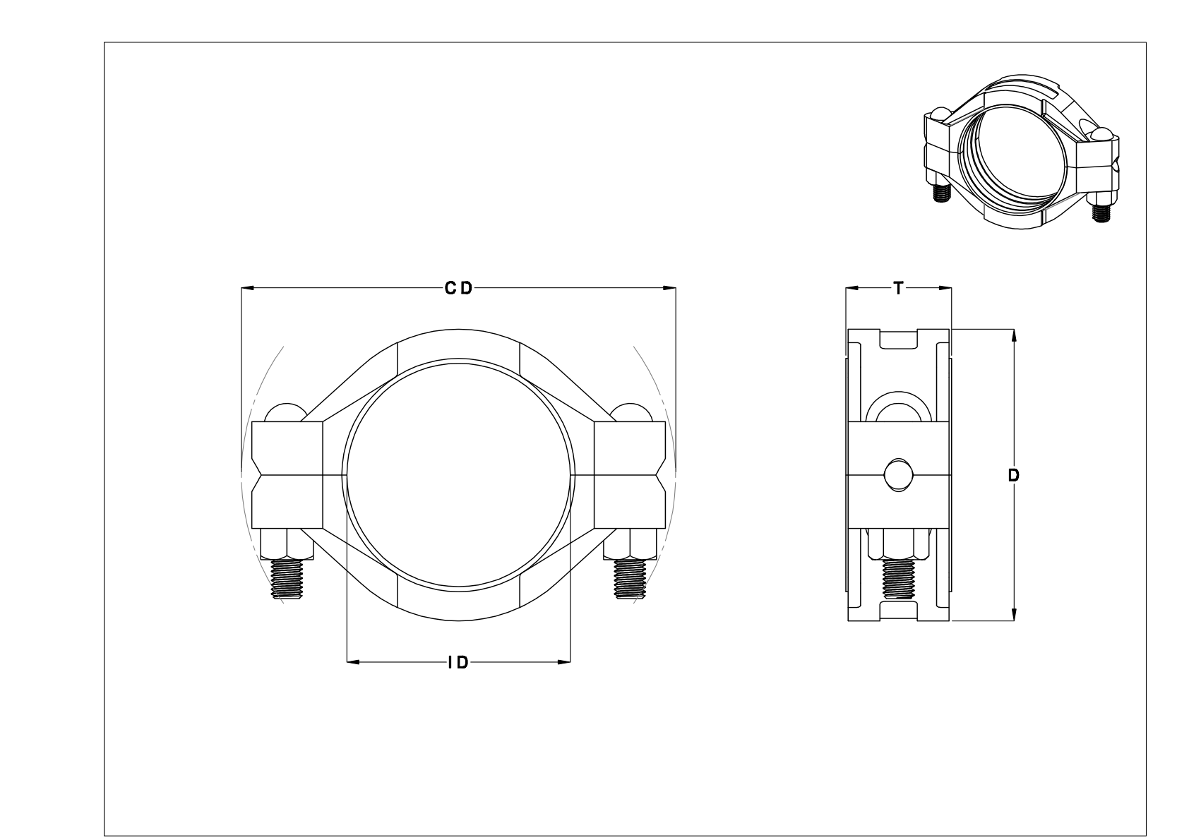 FHCDTDCB Espigas y tubos de acero con extremos ranurados de pared estándar cad drawing