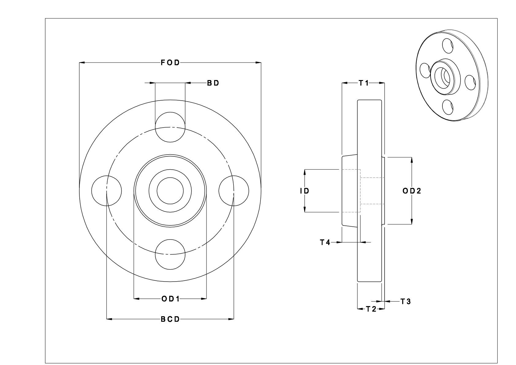 GIAGKEDB Bridas para tubos sin roscar de acero de alta presión cad drawing