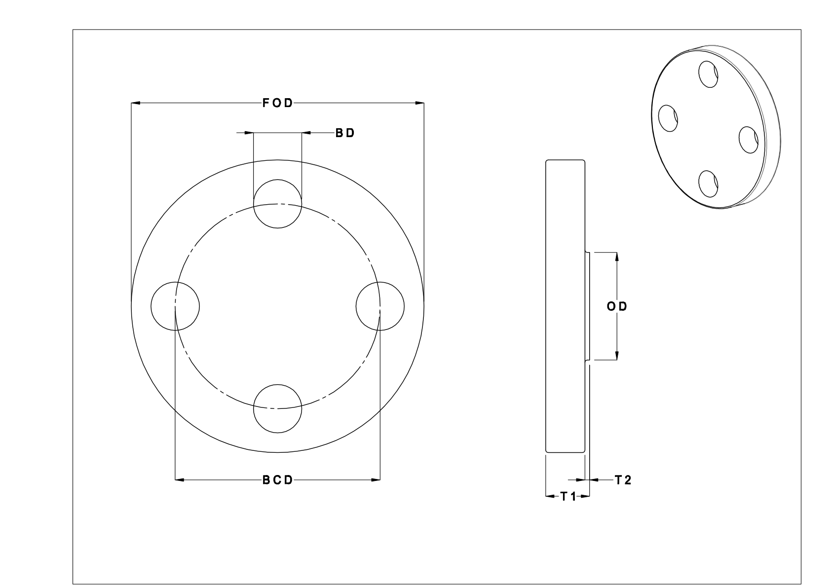 GIAGKDBH 高压钢制无螺纹钢管法兰 cad drawing