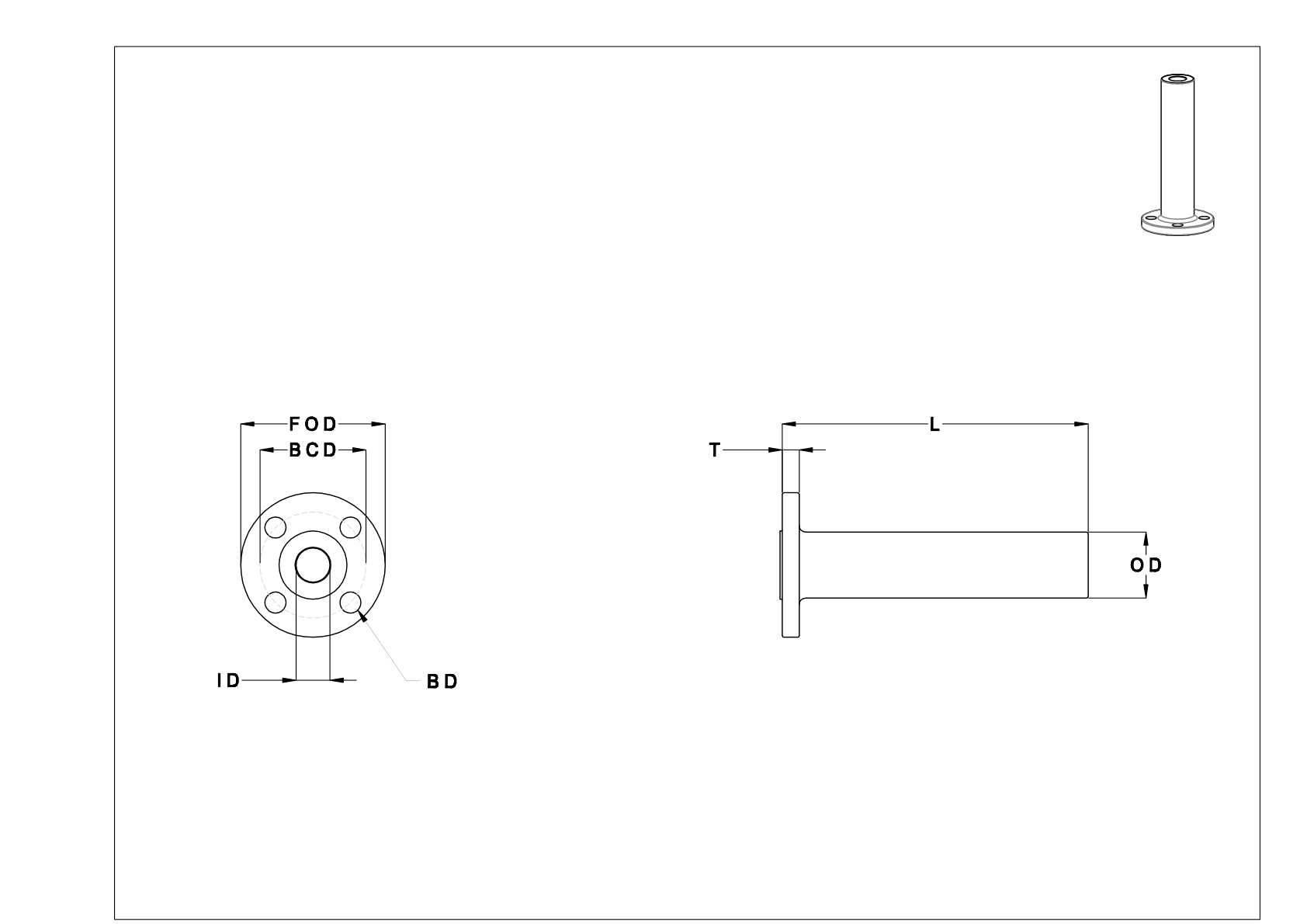 GIAJFKBIE Bridas de acero para tubos sin roscar de baja presión cad drawing