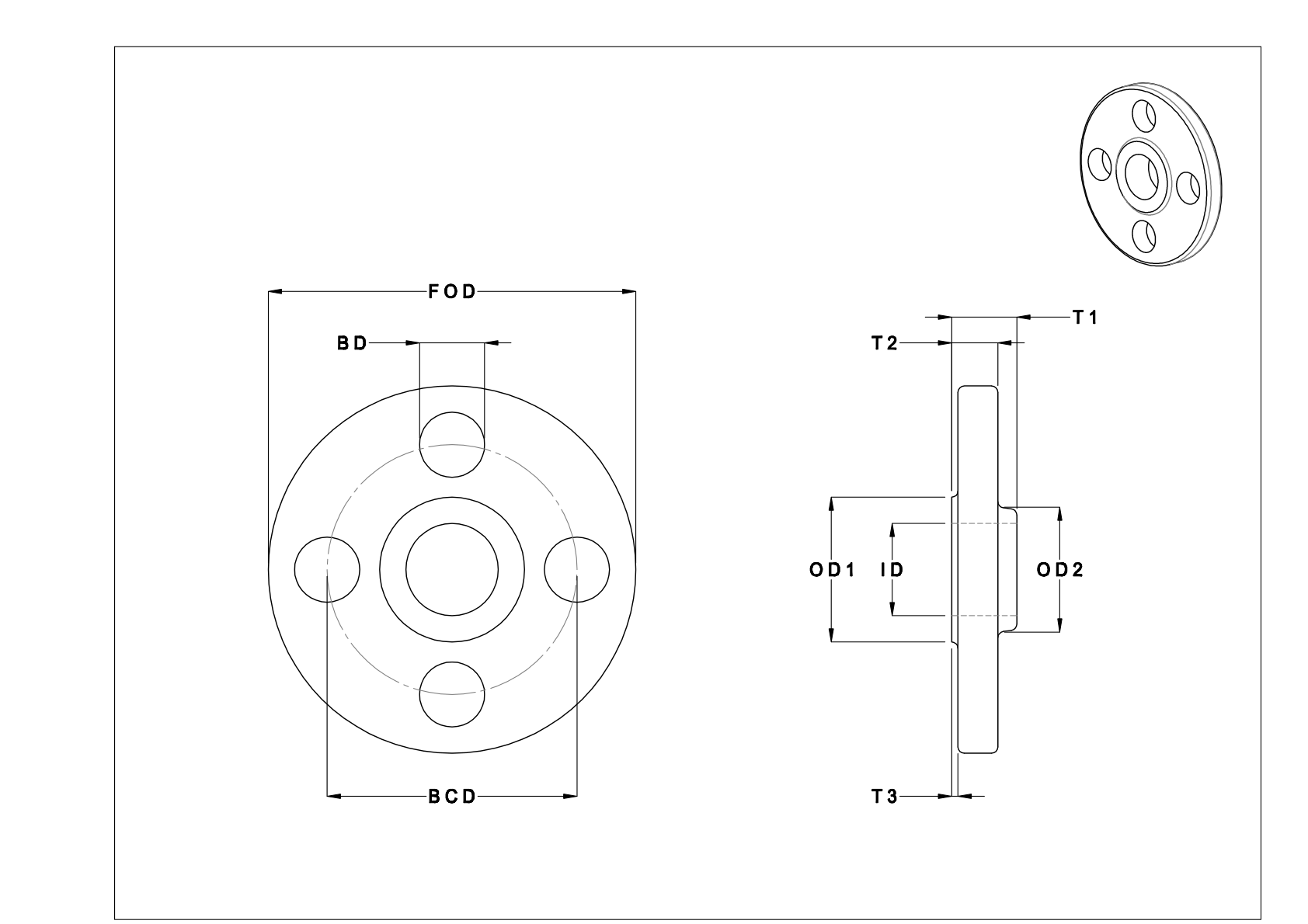 GIAJFKDJH 低压钢制无螺纹钢管法兰 cad drawing