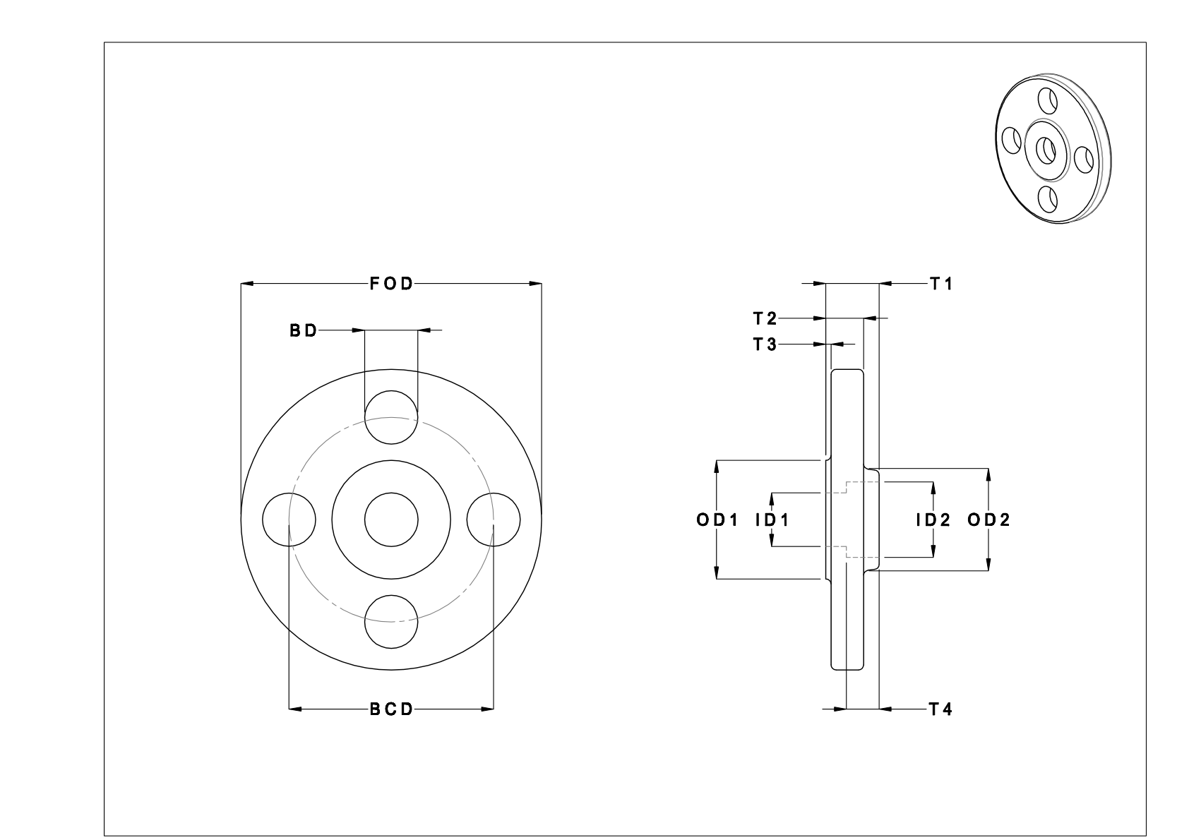 GIAJFKDFG Low-Pressure Steel Unthreaded Pipe Flanges cad drawing