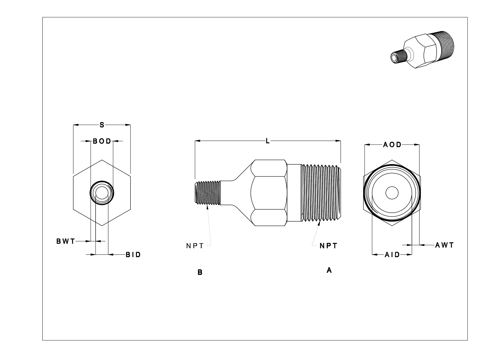 HIBIKCFB 厚壁镀锌铁管和钢管螺纹接头和管道 cad drawing