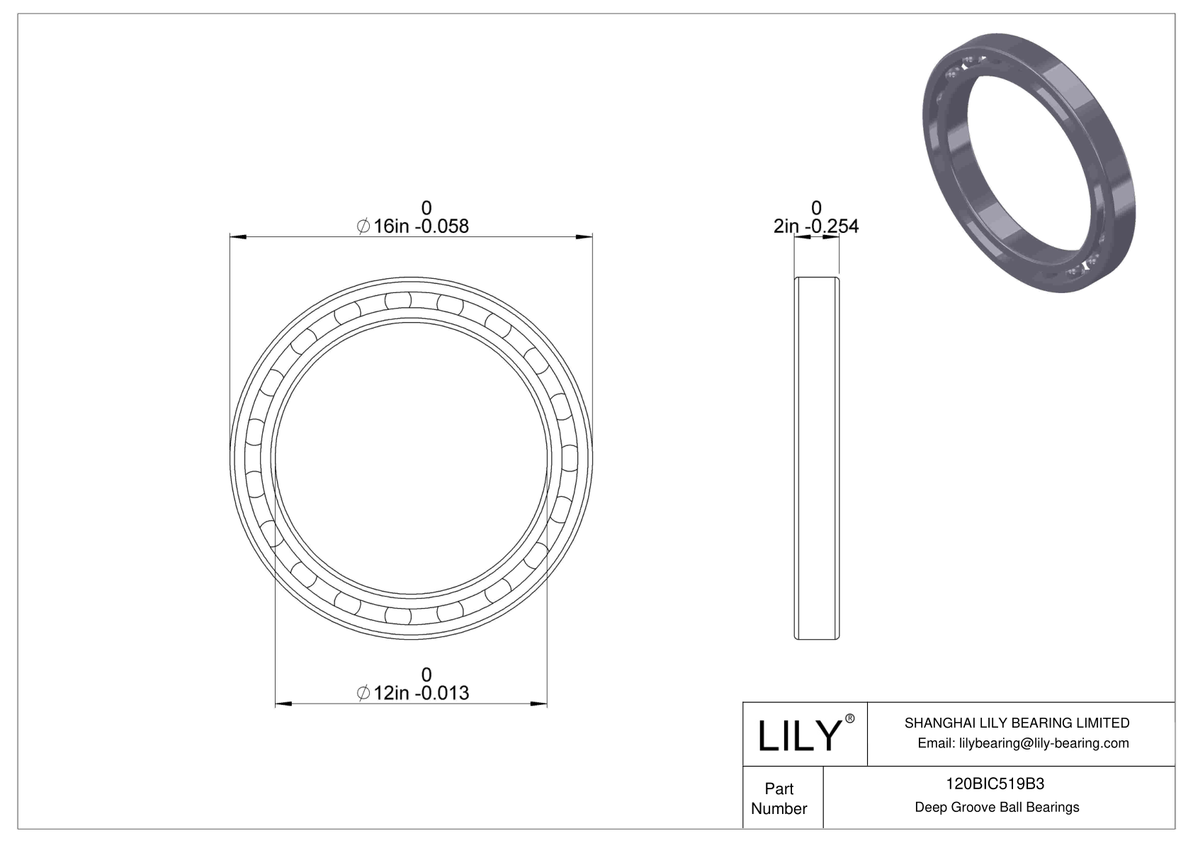 120BIC519B3 Rodamientos de bolas grandes imperiales Fafnir (XLS, BIC) cad drawing