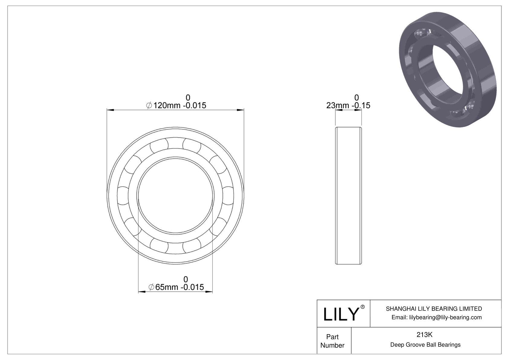 213K Fafnir Deep Groove Ball Bearings (9100K, 200K, 300K) cad drawing