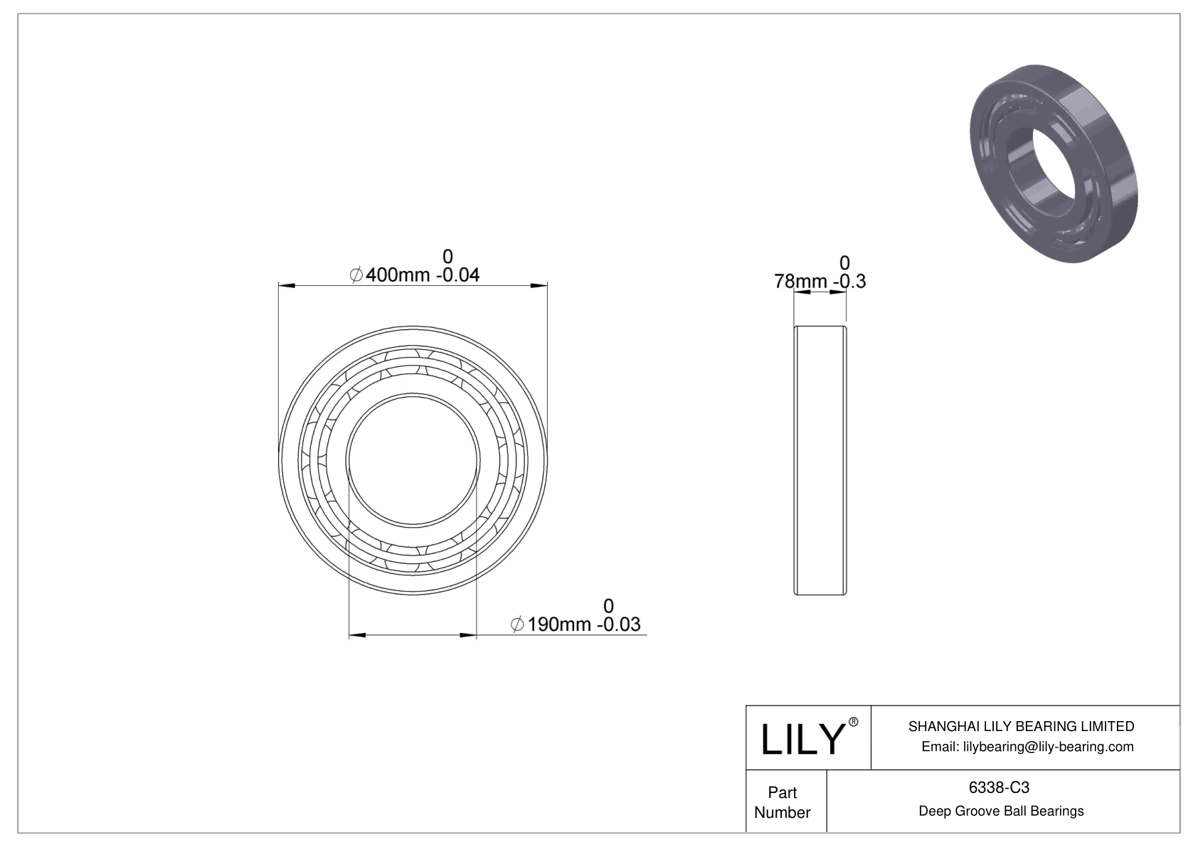 6338-C3 Rodamientos rígidos a bolas (6000, 6200, 6300, 6400) cad drawing