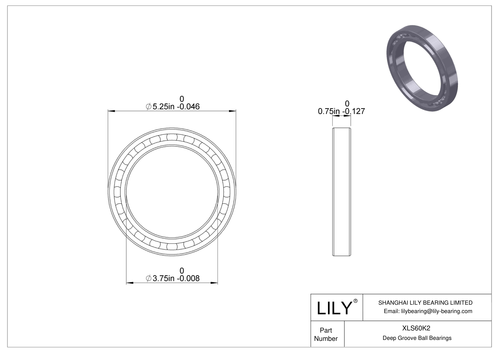 XLS60K2 Rodamientos de bolas grandes imperiales Fafnir (XLS, BIC) cad drawing