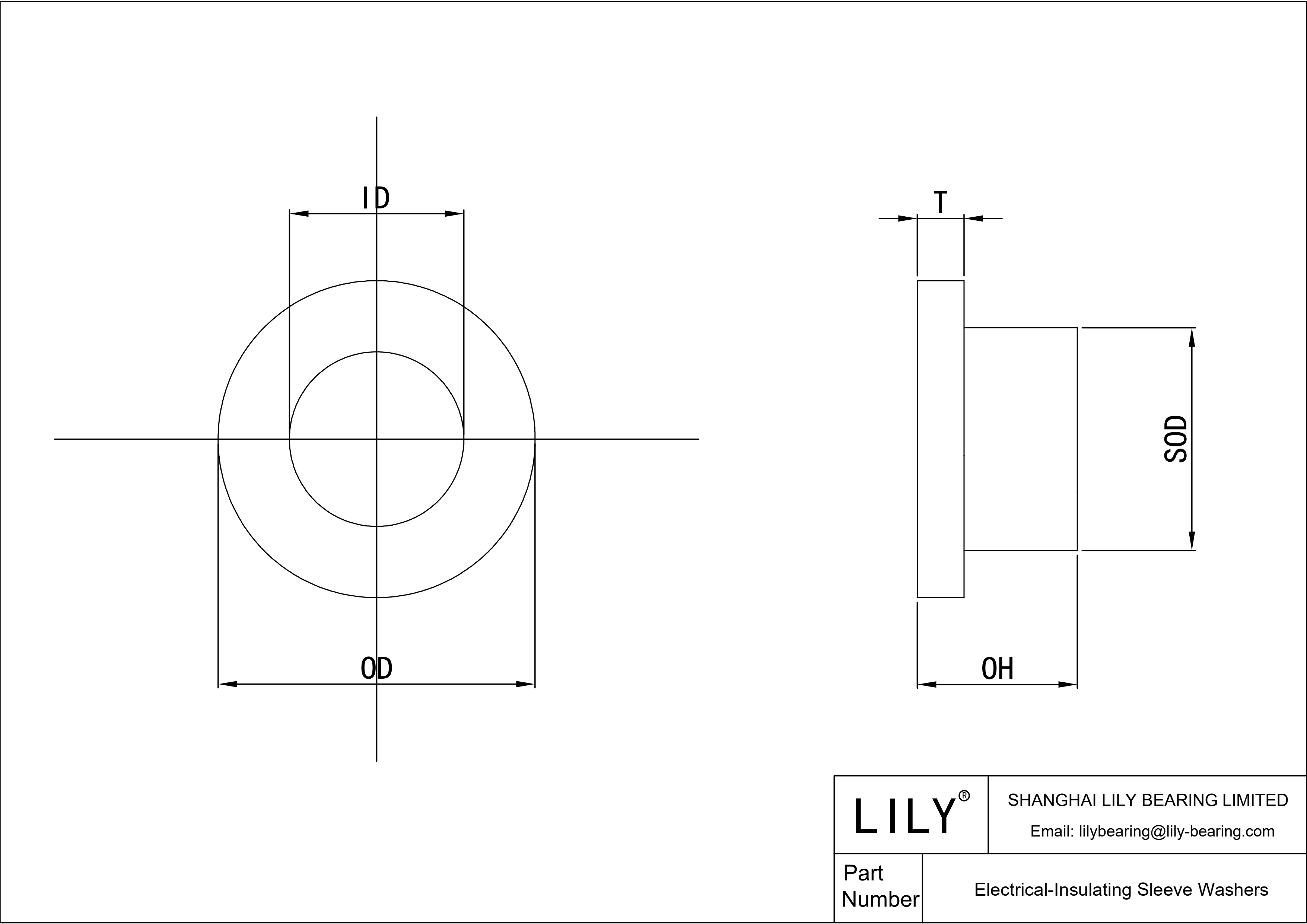 JAAGCAAAD Electrical-Insulating Sleeve Washers cad drawing