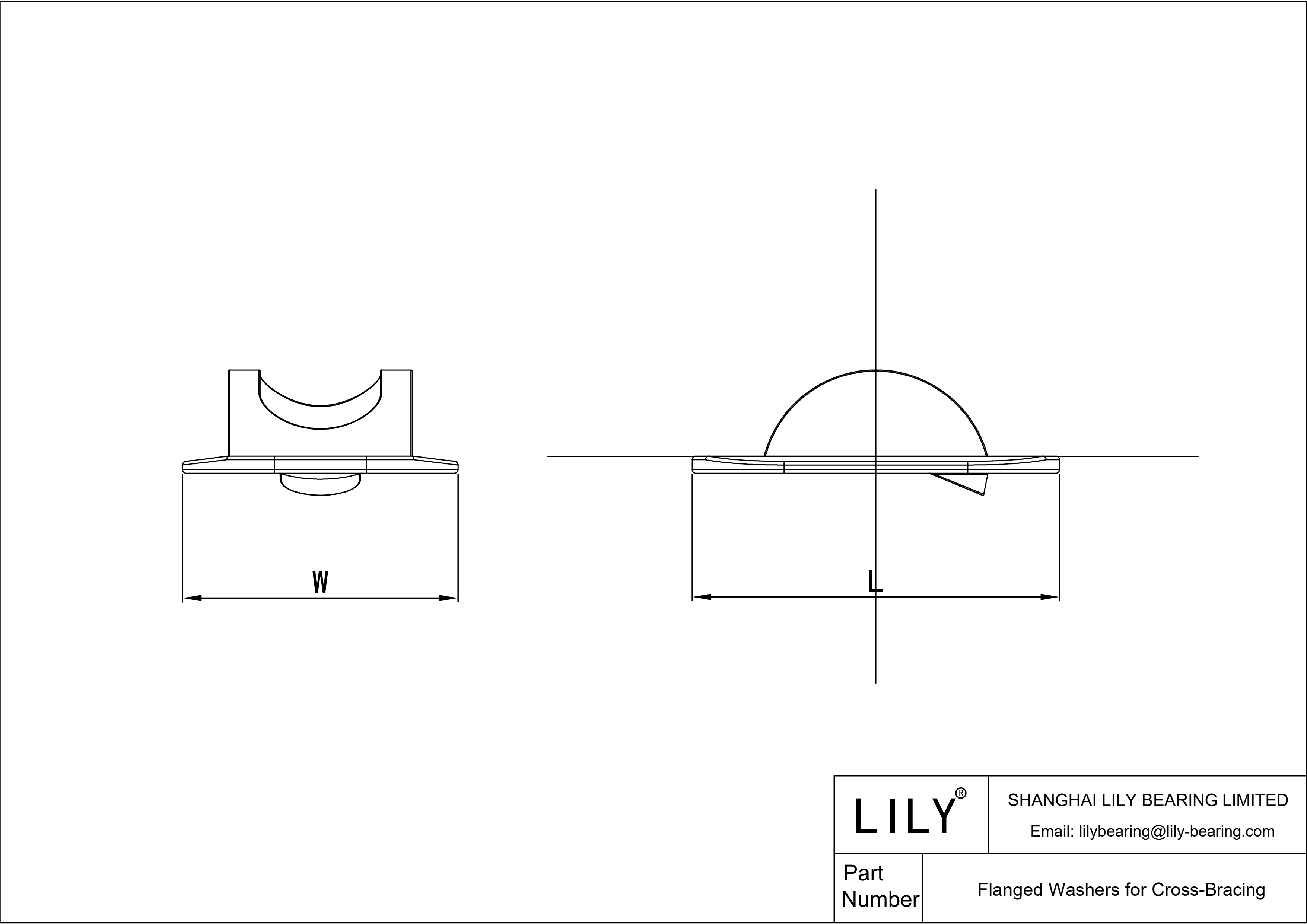 EDDFNBBI Flanged Washers for Cross-Bracing cad drawing