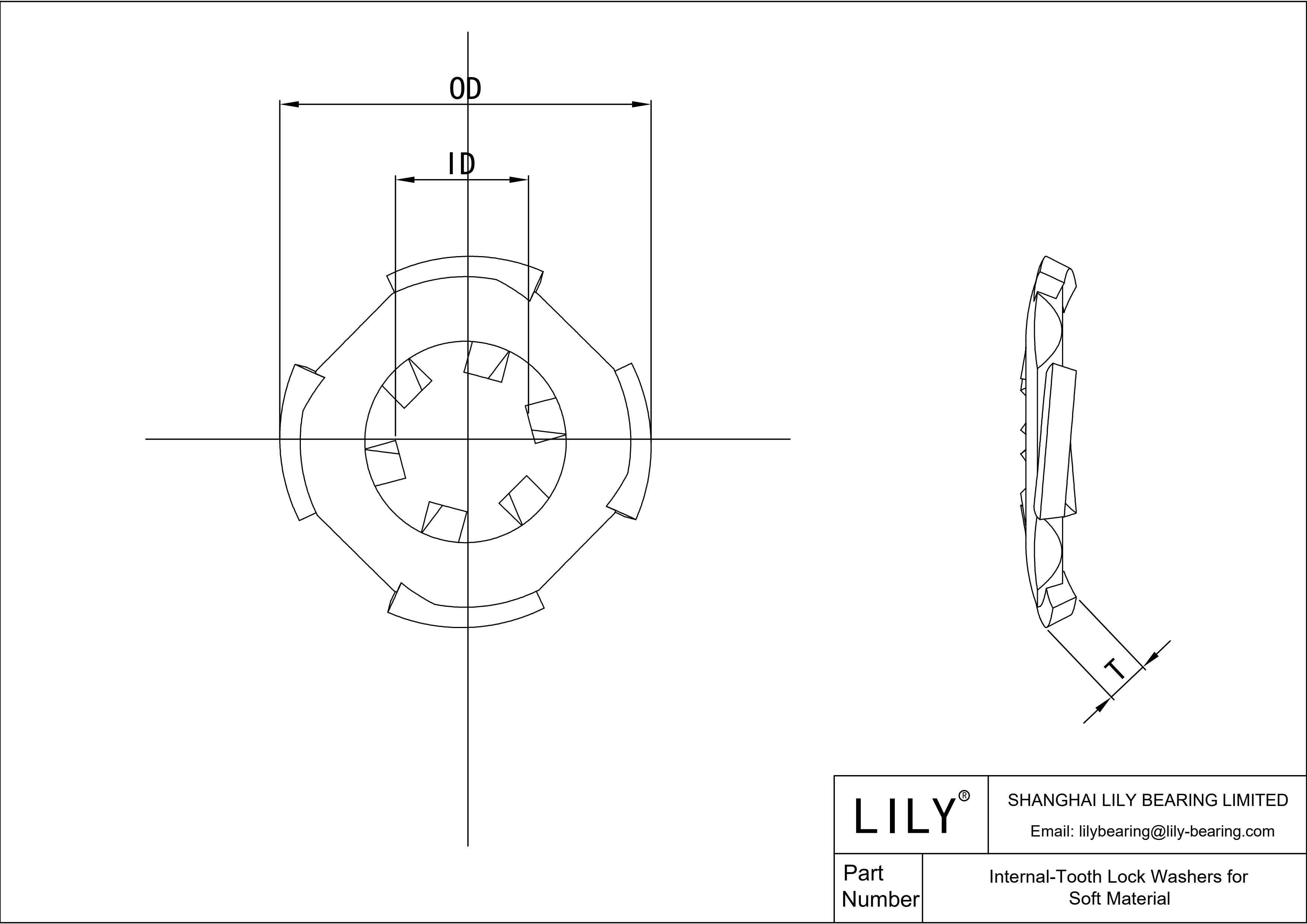 JHFCHAAAB Arandelas de seguridad de dientes internos para materiales blandos cad drawing