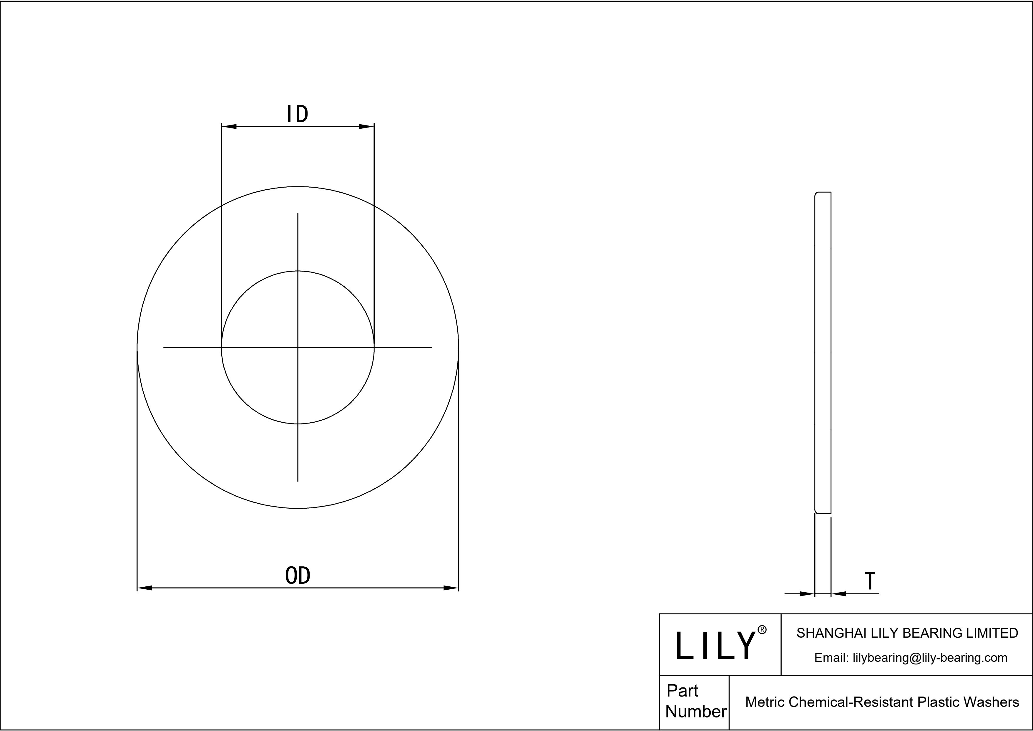 JFGBBABBB Arandelas métricas de plástico resistentes a productos químicos cad drawing