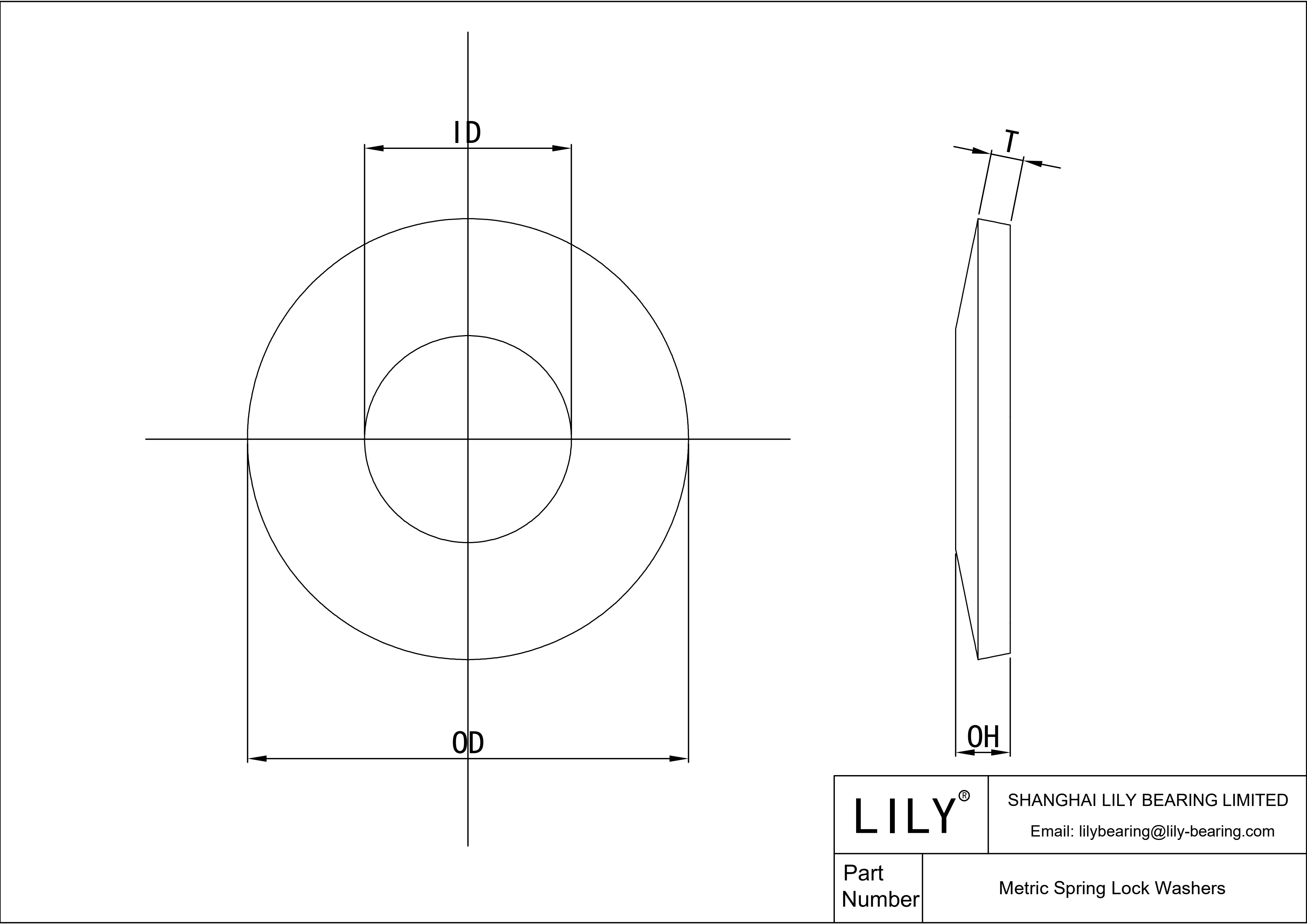 JDEJHABJB Metric Spring Lock Washers cad drawing