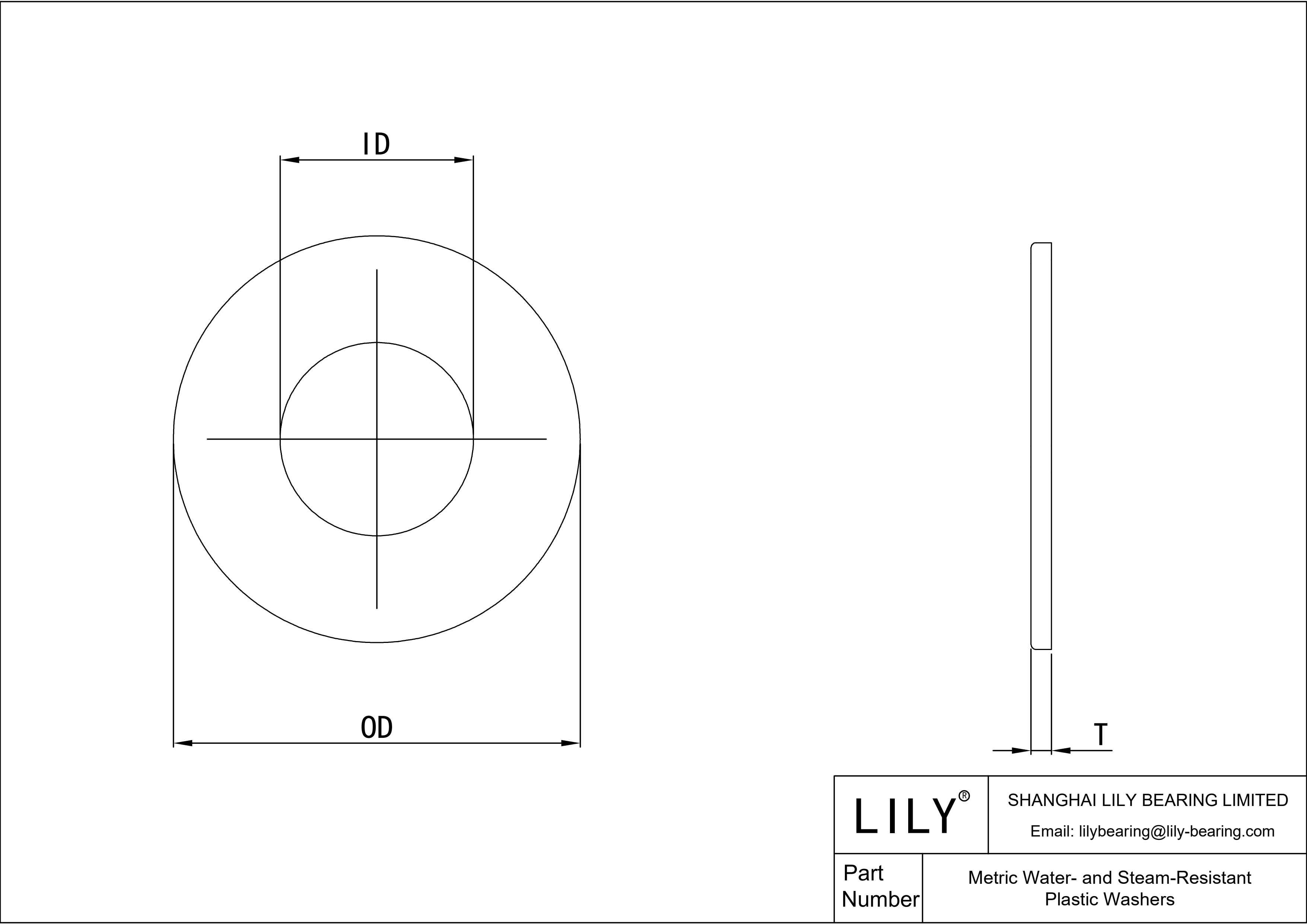 JFGEHABGG Metric Water- and Steam-Resistant Plastic Washers cad drawing