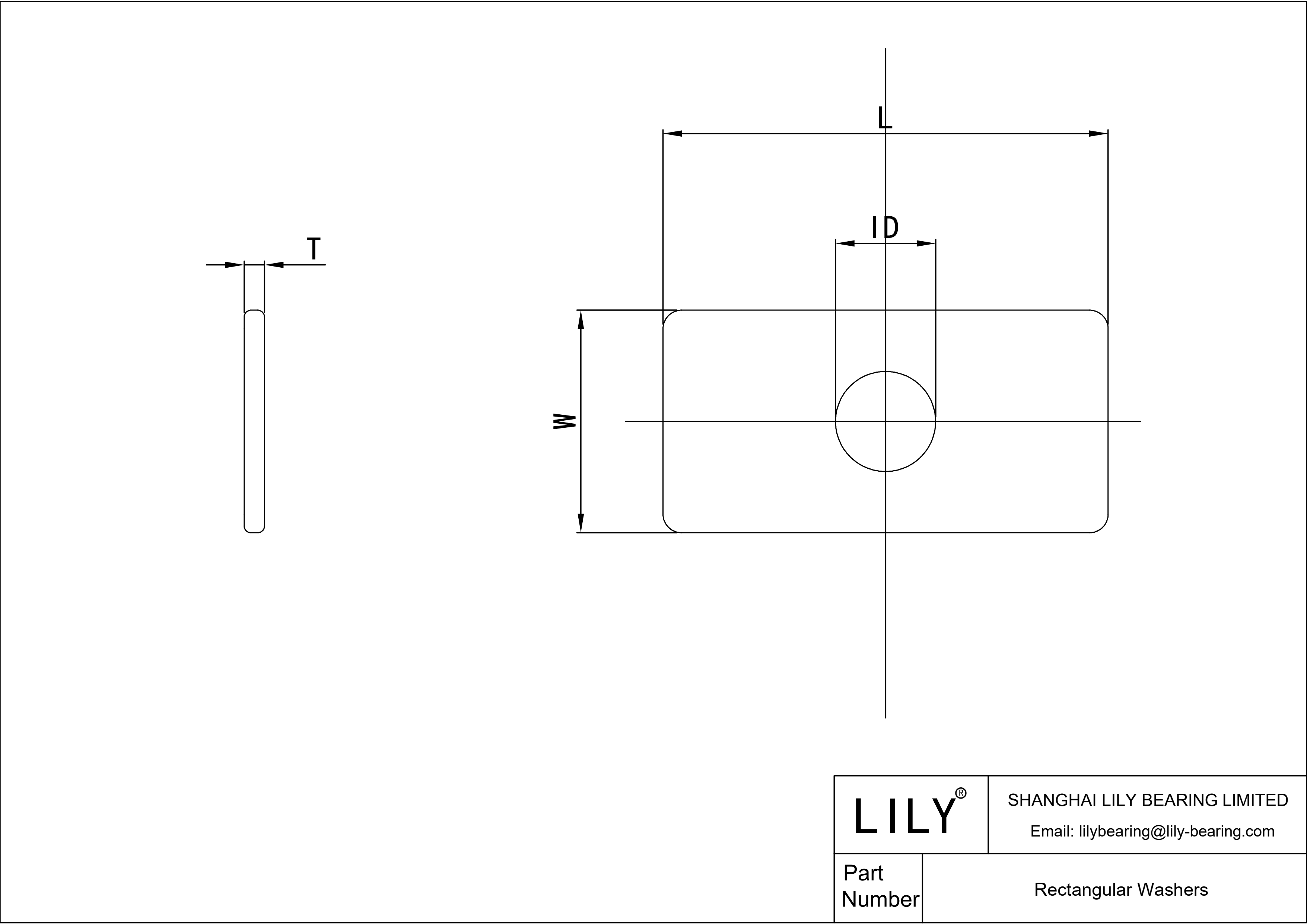 JCFBGABDA Rectangular Washers cad drawing