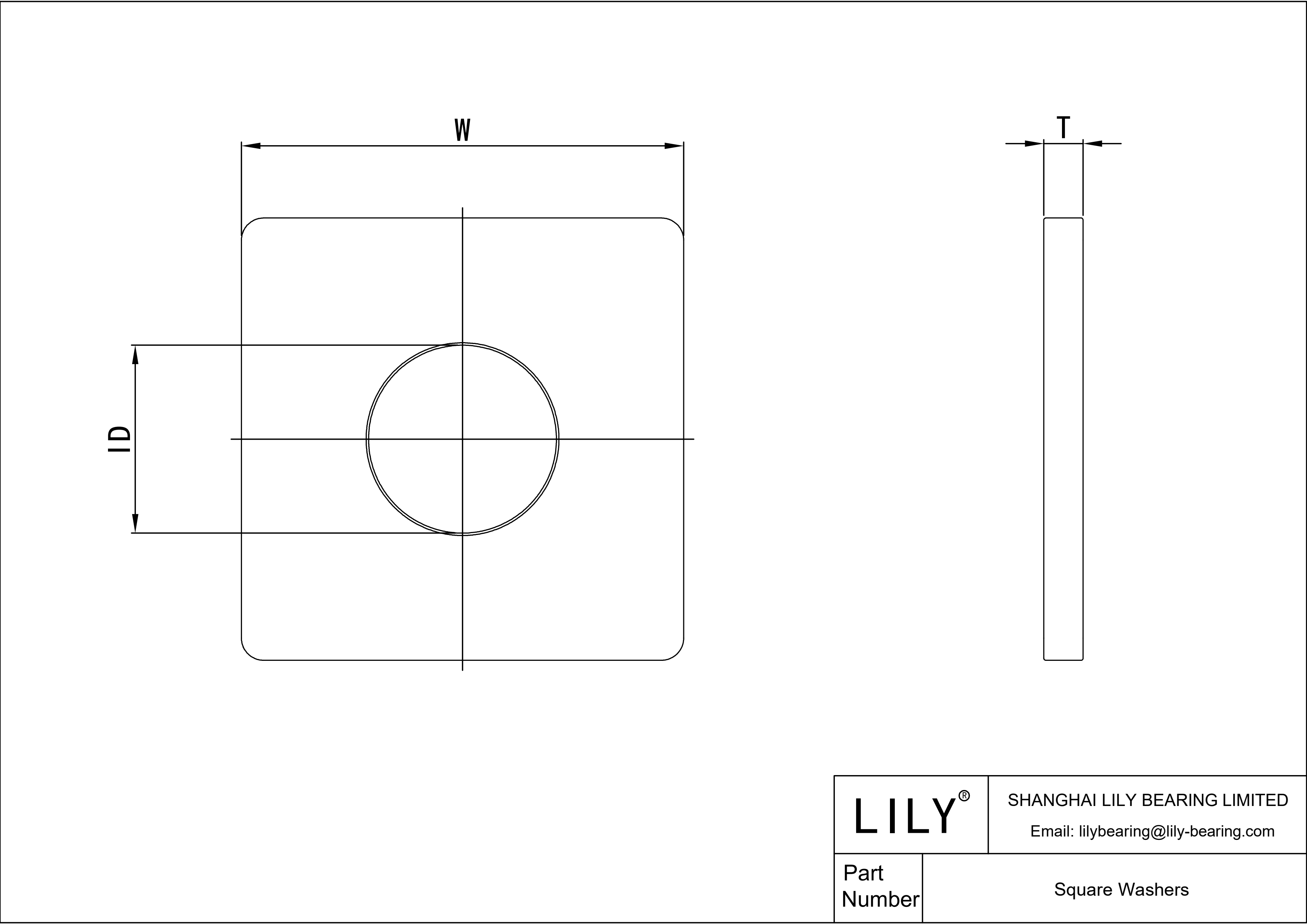 JBBCCABEF Square Washers cad drawing