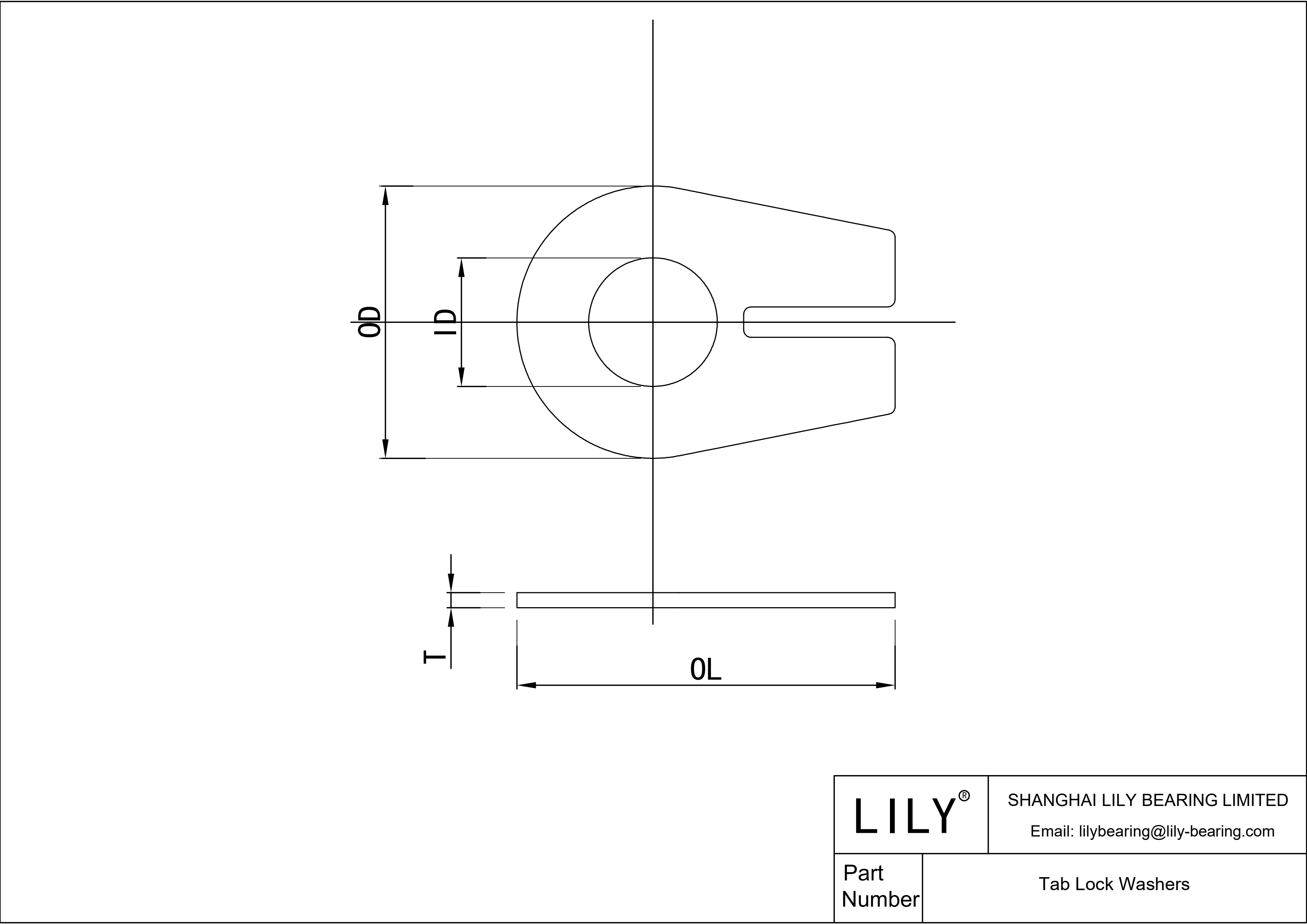 CHEBNBF Inch Tab Lock Washers cad drawing